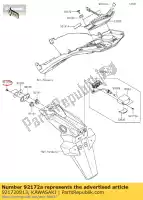 921720813, Kawasaki, tornillo, roscado, 5x16 klx125cdf kawasaki  d tracker klx 125 2013 2015 2016 2017 2018 2019, Nuevo