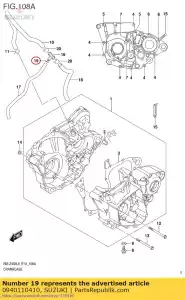 suzuki 0940110410 braçadeira - Lado inferior