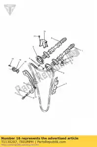 triumph T1130207 shim tappet 2.075mm - Bottom side