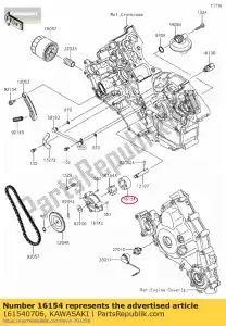 kawasaki 161540706 01 rotor-pump,outer - Bottom side