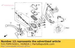 Ici, vous pouvez commander le levier assy., r. Manipuler auprès de Honda , avec le numéro de pièce 53170MCSG01: