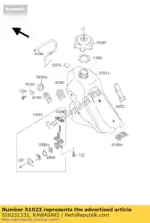 Here you can order the tap-assy,fuel klx300-a6 from Kawasaki, with part number 510231332: