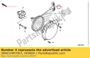Honda 28461HM7003 bouton comp., lanceur à rappel - La partie au fond