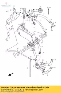 suzuki 1799548HP0 etykieta, grzejnik - Dół