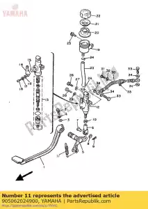 Yamaha 905062024900 spring, tension (4m4) - Bottom side