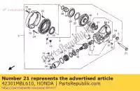 42301MBL610, Honda, Essieu, rr. roue honda nt 650 700 1998 1999 2000 2001 2002 2003 2004 2005 2006 2007 2008 2009 2010, Nouveau