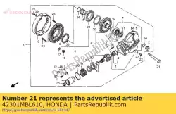 Tutaj możesz zamówić o?, rr. Ko? O od Honda , z numerem części 42301MBL610: