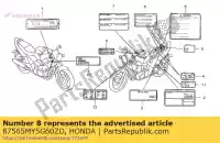 87565MY5G60ZD, Honda, no description available at the moment honda cb 500 1999, New