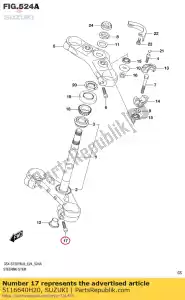 Suzuki 5116640H20 bout - Onderkant