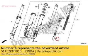 honda 51432KM7910 pieza, bloqueo de aceite - Lado inferior