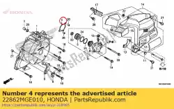 Ici, vous pouvez commander le joint, cylindre récepteur auprès de Honda , avec le numéro de pièce 22862MGE010: