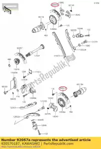 kawasaki 920570187 cadena, hizo scr-0409 sv krf750g9 - Lado inferior