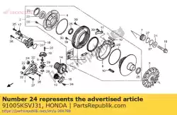 Aqui você pode pedir o rolamento, esfera radial, 690 em Honda , com o número da peça 91005KSVJ31: