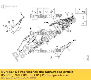 Piaggio Group 858833 panel lateral derecho - Lado inferior