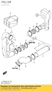 suzuki 1139931G00 duct,belt clg r - Bottom side