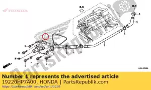 honda 19220HP7A00 cover comp., water pump - Bottom side