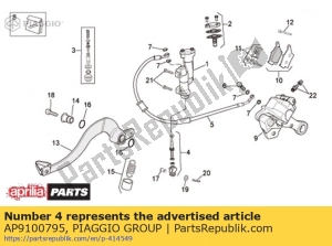 aprilia AP9100795 lever overhaul kit - Bottom side