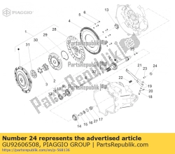 Aprilia GU92606508, Mutter m8x1, OEM: Aprilia GU92606508