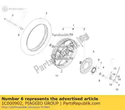 abs klankwiel van Piaggio Group, met onderdeel nummer 1C000902, bestel je hier online: