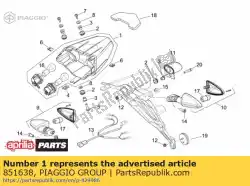 Qui puoi ordinare fanale posteriore da Piaggio Group , con numero parte 851638: