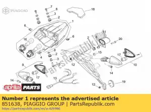 Piaggio Group 851638 fanale posteriore - Il fondo