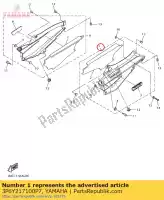 3P6Y217100P7, Yamaha, Deksel, zijde 1 yamaha  fjr 1300 2015 2016 2017 2019 2020 2021, Nieuw