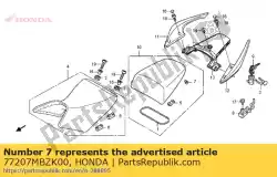 Aqui você pode pedir o borracha, almofada do assento em Honda , com o número da peça 77207MBZK00: