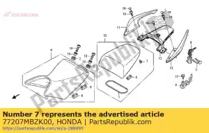 honda 77207MBZK00 caoutchouc, coussin d'assise - La partie au fond