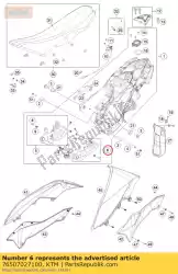 Ici, vous pouvez commander le plaque de retenue de réservoir l / s auprès de KTM , avec le numéro de pièce 76507027100: