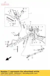 yamaha 1B9F58673000 beugel, hoofdcilinder - Onderkant