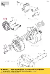 Ici, vous pouvez commander le stator vn900b6f auprès de Kawasaki , avec le numéro de pièce 210030053: