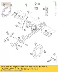 Qui puoi ordinare cerchio posteriore 2,15x18 'excel al7 da KTM , con numero parte 54810070000: