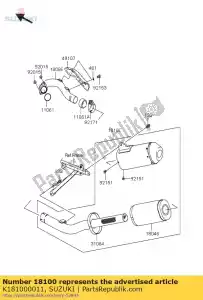 Suzuki K181000011 body assl muffl - Onderkant