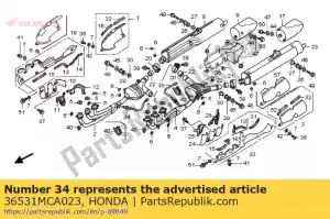 honda 36531MCA023 sensor, oxígeno (# 135) - Lado inferior