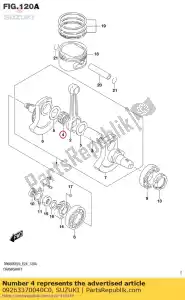 Suzuki 09263370040C0 bearing,crank p - Bottom side