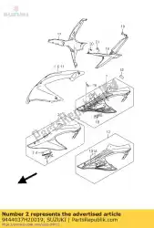 Here you can order the cowling comp,si from Suzuki, with part number 9444037H20019: