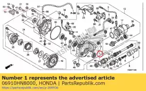 Honda 06910HN8000 bearing set, needle - Bottom side