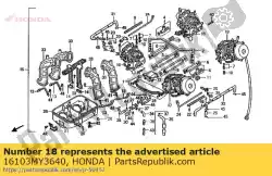Aqui você pode pedir o nenhuma descrição disponível no momento em Honda , com o número da peça 16103MY3640: