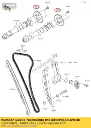 Here you can order the sprocket,cam,24t from Kawasaki, with part number 120460041: