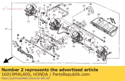 Tutaj możesz zamówić zestaw talerzy, rozwórka od Honda , z numerem części 16019MAL600: