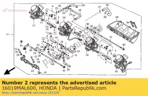 Honda 16019MAL600 plate set,stay - Bottom side