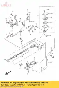 yamaha 3D8213741000 uchwyt, przewód paliwowy - Dół