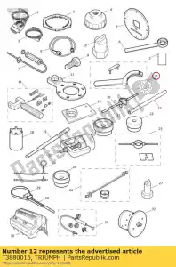 triumph T3880016 c spanner, balancer gear - Bottom side