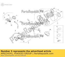 Aprilia AP8224341, Clignotant arrière gauche, OEM: Aprilia AP8224341