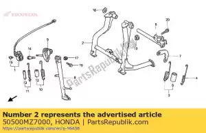 Honda 50500MZ7000 suporte comp, principal. - Lado inferior
