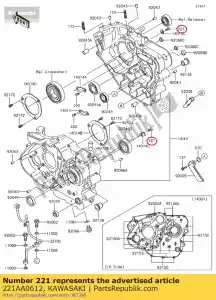 kawasaki 221AA0612 vis-csk-cross, 6x12 commun - La partie au fond