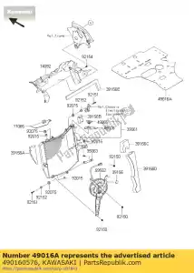 Kawasaki 490160576 cover-seal - Bottom side