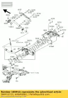 180910723, Kawasaki, Body-comp-muffler klx125cbf kawasaki d tracker klx 125 2011 2012 2013 2015 2016, New