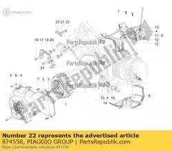 Ici, vous pouvez commander le écrou à collerette auprès de Piaggio Group , avec le numéro de pièce 874558: