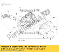 878049, Piaggio Group, scatola del filtro dell'aria completa vespa gts zapm45300, zapm45301 125 2009 2010 2011 2012 2013 2014 2015 2016, Nuovo
